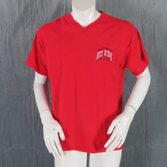 Detroit Red Wings Shirt (VTG) - Stitched In Wordmark by Logo Athletic - Men's M - Picture 1 of 7